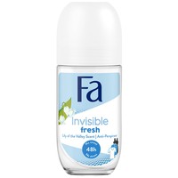 Fa Invisible Fresh Lily 48h Anti Perspirant Deodorant Roll on 50ml - Αποσμητικό 48ωρης Προστασίας Από τον Ιδρώτα & την Κακοσμία Κατά των Λεκέδων