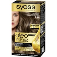 Syoss Oleo Intense Permanent Oil Hair Color Kit 1 Τεμάχιο - 6-54 Ξανθό Σκούρο Σαντρέ Μπεζ - Επαγγελματική Μόνιμη Βαφή Μαλλιών για Εξαιρετική Κάλυψη & Έντονο Χρώμα που Διαρκεί, Χωρίς Αμμωνία