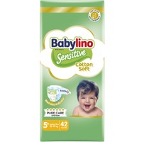 Babylino Sensitive Value Pack Junior Plus Νο5+ (12-17kg) Παιδικές Πάνες 42 τεμάχια