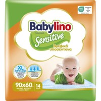 Babylino Sensitive Baby Bedpads XL (90x60cm) 14 Τεμάχια - Αδιάβροχα & Απαλά Βρεφικά Υποσέντονα μιας Χρήσης για Προστασία & Υγιεινή