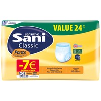 Sani Πακέτο Προσφοράς Sensitive Classic Pants Value Pack 24 Τεμάχια σε Ειδική Τιμή - No2 Medium - Ελαστικό Εσώρουχο Ακράτειας