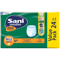 Sani Sensitive Pants Value Pack Ελαστικό Εσώρουχο Ακράτειας 24 Τεμάχια - No2 Medium 80-120cm