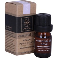 Apivita Essential Oil Thyme Θυμάρι 5ml - 100% Βιολογικό Αιθέριο Έλαιο με Θεραπευτικές Ιδιότητες
