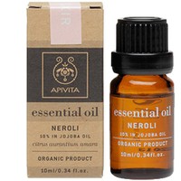 Apivita Essential Oil Neroli Νέρολι 10% Διάλυμα σε Λάδι Jojoba 10ml - 100% Βιολογικό Αιθέριο Έλαιο με Αρωματικές και Χαλαρωτικές Ιδιότητες, Απομακρύνει το Στρες
