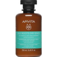 Apivita Oily Roots Dry Ends Shampoo 250ml - Σαμπουάν Εξισορρόπησης για Λιπαρές Ρίζες Ξηρές Άκρες με Τσουκνίδα & Πρόπολη