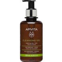 Apivita Purifying Cleansing Gel With Propolis & Lime 200ml - Gel Καθαρισμού για Λιπαρές & Μικτές Επιδερμίδες με Πρόπολη & Κίτρο