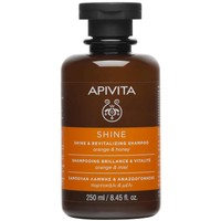 Apivita Shine & Revitalizing Shampoo With Orange & Honey 250ml - Σαμπουάν Λάμψης & Αναζωογόνησης με Πορτοκάλι & Μέλι, Ιδανικό για Αδύναμα, Θαμπά Μαλλιά