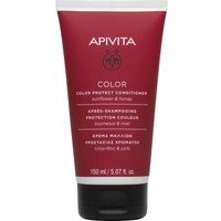 Apivita Color Protect Conditioner With Sunflower & Honey 150ml - Μαλακτική Κρέμα Προστασίας Χρώματος για Βαμμένα Μαλλιά με Ηλίανθο & Μέλι