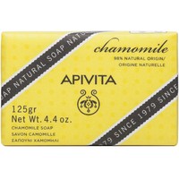 Apivita Natural Soap With Chamomile 125g - Καταπρϋντικό Φυτικό Σαπούνι για Ευαίσθητες Επιδερμίδες με Χαμομήλι