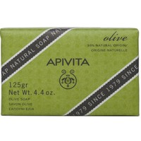 Apivita Natural Soap With Olive 125g - Ενυδατικό Φυτικό Πράσινο Σαπούνι με Ελαιόλαδο