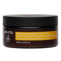 Apivita Nourish & Repair Hair Mask with Olive & Honey 200ml - Μάσκα Θρέψης & Επανόρθωσης για Ξηρά Μαλλιά με Ελιά & Μέλι