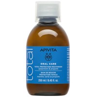 Apivita Oral Care Total Protection Mouthwash 250ml - Φυσικό Στοματικό Διάλυμα με Δυόσμο & Πρόπολη Κατάλληλο για Ομοιοπαθητική