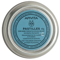 Apivita Pastilles For Sore Throat & Cough Relief With Eucalyptus & Propolis 45g - Παστίλιες που Μαλακώνουν το Λαιμό & το Βήχα με Ευκάλυπτο και Πρόπολη