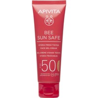 Apivita Bee Sun Safe Hydra Fresh Tinted Face Gel-Cream With Marine Algae & Propolis Spf50, Light Texture 50ml - Ενυδατική Κρέμα Gel Προσώπου με Χρώμα Ελαφριάς Υφής, Υψηλής Αντηλιακής Προστασίας με Θαλάσσια Φύκη & Πρόπολη