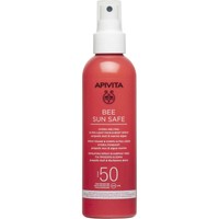 Apivita Bee Sun Safe Hydra Melting Ultra-Light Face & Body Spray With Marine Algae & Propolis Spf50, 200ml - Ενυδατικό Αντηλιακό Spray Ελαφριάς Υφής Υψηλής Προστασίας για Πρόσωπο & Σώμα με Θαλάσσια Φύκη & Πρόπολη