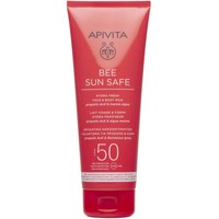 Apivita Bee Sun Safe Hydra Fresh Face & Body Milk Spf50, 200ml - Ενυδατικό, Αντηλιακό Γαλάκτωμα Υψηλής Προστασίας για Πρόσωπο - Σώμα, με Θαλάσσια Φύκη & Πρόπολη