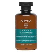 Apivita Oily Hair Shampoo With Peppermint & Propolis 250ml - Σαμπουάν για τη Ρύθμιση της Λιπαρότητας με Μέντα & Πρόπολη