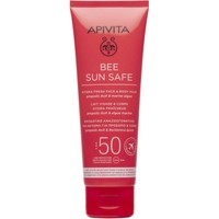 Apivita Bee Sun Safe Hydra Fresh Face & Body Milk Spf50 Travel Size 100ml - Ενυδατικό, Αντηλιακό Γαλάκτωμα Υψηλής Προστασίας για Πρόσωπο - Σώμα, με Θαλάσσια Φύκη & Πρόπολη