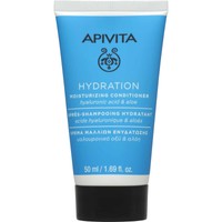 Apivita Hydration Moisturizing Conditioner with Hyaluronic Acid & Aloe 50ml - Μαλακτική Κρέμα Μαλλιών για Ενυδάτωση με Υαλουρονικό Οξύ & Αλόη