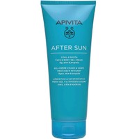 Apivita After Sun Cool & Sooth Face & Body Gel-Cream With Fig, Aloe & Propolis 200ml - Δροσιστική & Καταπραϋντική Κρέμα Gel για Μετά τον Ήλιο, Προσώπου & Σώματος με Σύκο, Αλόη & Πρόπολη