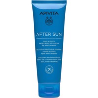 Apivita After Sun Cool & Sooth Face & Body Gel-Cream With Fig, Aloe & Propolis Travel Size 100ml - Δροσιστική & Καταπραϋντική Κρέμα Gel για Μετά τον Ήλιο, Προσώπου & Σώματος με Σύκο, Αλόη & Πρόπολη