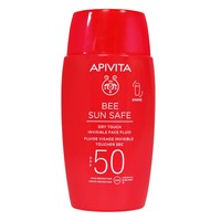 Apivita Bee Sun Safe Dry Touch Invisible Face Fluid Spf50 with Marine Algae & Propolis 50ml - Λεπτόρευστη Κρέμα Προσώπου Υψηλής Προστασίας με Θαλάσσια Φύκη & Πρόπολη