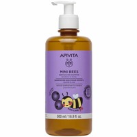 Apivita Mini Bees Gentle Kids Shampoo 500ml - Απαλό Σαμπουάν για Παιδιά με Μύρτιλο & Μέλι