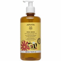 Apivita Mini Bees Hair & Body Wash 500ml - Απαλό Σαμπουάν - Αφρόλουτρο για Παιδιά με Καλέντουλα & Μέλι