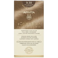 Apivita Promo My Color Elixir Permanent Hair Color - 9.38 Ξανθό Πολύ Ανοιχτό Μελί Περλέ - Μόνιμη Βαφή Μαλλιών για Λαμπερό Χρώμα που Διαρκεί