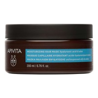 Apivita Moisturizing Hair Mask 200ml - Ενυδατική Μάσκα Μαλλιών με Υαλουρονικό Οξύ & Αλόη 