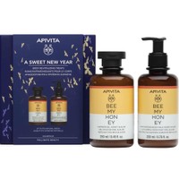 Apivita Πακέτο Προσφοράς Bee my Honey Shower Gel 250ml & Moisturizing Body Milk with Honey & Aloe 200ml - Αφρόλουτρο για Απαλό Καθαρισμό Χωρίς να Αφυδατώνει & Ενυδατικό, Αναζωογονητικό Γαλάκτωμα Σώματος με Μέλι & Αλόη