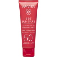 Apivita Bee Sun Safe Anti-Spot & Anti-Age Defence Face Cream Spf50, 50ml - Αντηλιακή Κρέμα Προσώπου Κατά των Πανάδων & των Ρυτίδων, Υψηλής Προστασίας