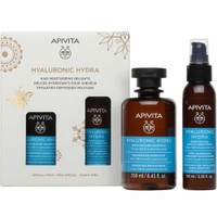 Apivita Promo Hyaluronic Hydra Moisturizing Shampoo with Hyaluronic Acid & Honey StB 250ml & Leave In Conditioner with Hyaluronic Acid & Honey StB 100ml - Σαμπουάν Ενυδάτωσης Καθημερινής Χρήσης με Υαλουρονικό Οξύ & Μέλι & Κρέμα Μαλλιών Ενυδάτωσης Χωρίς Ξέβγαλμα με Υαλουρονικό Οξύ & Μέλι