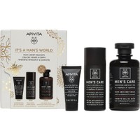 Apivita Promo Men's Care Anti-Wrinkle & Anti-Fatique Face & Eye Cream With Cardamom & Propolis 50ml & Black Detox Cleansing Jelly 50ml & Δώρο Men's Care Hair & Body Wash With Cardamom & Propolis 250ml - Ανδρική Αντιρυτιδική Κρέμα Προσώπου Ματιών με Κάρδαμο & Πρόπολη & Μαύρο Gel Καθαρισμού για Πρόσωπο & Μάτια με Ενεργό Άνθρακα & Πρόπολη & Ανδρικό Σαμπουάν & Αφρόλουτρο με Κάρδαμο & Πρόπολη