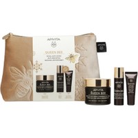 Apivita Queen Bee Promo Absolute Anti-Aging & Regenerating Rich Texture Face Cream 50ml & Δώρο Redefining Serum 10ml & Δώρο Reviving Eye Cream 5ml & Νεσεσέρ 1 Τεμάχιο - Κρέμα Απόλυτης Αντιγήρανσης & Αναγέννησης Πλούσιας Υφής & Ορός Απόλυτης Αντιγήρανσης & Ανόρθωσης Περιγράμματος & Κρέμα Ματιών Αναζωογόνησης