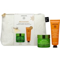 Apivita Promo Bee Radiant Light Texture Gel-Cream 50ml & Δώρο Orange Radiance Face Mask 50ml & Δώρο Νεσεσέρ 1 Τεμάχιο - Αντιγηραντική Κρέμα-Gel Προσώπου Ελαφριάς Υφής & Μάσκα Προσώπου με Πορτοκάλι για Λάμψη της Επιδερμίδας