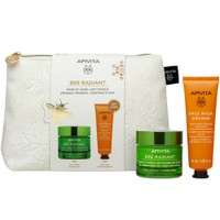 Apivita Promo Bee Radiant Rich Texture Anti-Fatigue Cream 50ml & Δώρο Orange Radiance Face Mask 50ml & & Δώρο Νεσεσέρ 1 Τεμάχιο - Κρέμα Προσώπου για Σημάδια Γήρανσης & Ξεκούραστη Όψη Πλούσιας Υφής & Μάσκα Προσώπου με Πορτοκάλι για Λάμψη της Επιδερμίδας
