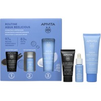 Apivita Promo Aqua Beelicious Oil-Free Hydrating Gel-Cream 40ml & Δώρο Refreshing Hydrating Face Booster 10ml & Δώρο Black Detox Cleansing Jelly 15ml - Κρέμα Gel Ενυδάτωσης Ελαφριάς Υφής με Λουλούδια & Μέλι & Ορός Προσώπου για Αναζωογόνηση & Ενυδάτωση & Μαύρο Gel Καθαρισμού για Πρόσωπο & Μάτια με Ενεργό Άνθρακα