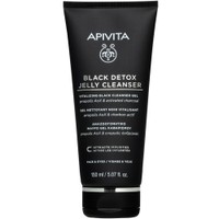 Apivita Black Detox Cleansing Jelly 150ml - Μαύρο Gel Καθαρισμού για Πρόσωπο & Μάτια με Ενεργό Άνθρακα & Πρόπολη