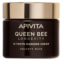 Apivita Queen Bee Longevity 12 Youth Markers Velvety Rich Cream 50ml - Αντιγηραντική Κρέμα Προσώπου Πλούσιας, Βελούδινης Υφής για Δράση σε 12 Δείκτες Νεότητας