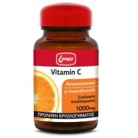 Lanes Vitamin C 1000mg 30tabs - Συμπλήρωμα Διατροφής για  Ενίσχυση του Ανοσοποιητικού