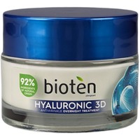 Bioten Hyaluronic 3D Antiwrinkle Overnight Cream 50ml - Αντιρυτιδική Περιποίηση Προσώπου Νυκτός με Υαλουρονικό Οξύ