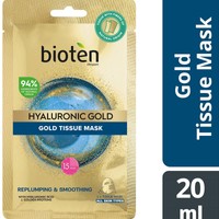 Bioten Hyaluronic Gold Tissue Mask 1 Τεμάχιο - Υφασμάτινη Ενυδατική Μάσκα Προσώπου με Υαλουρονικό Οξύ & Μόρια Χρυσού για Αναζωογόνηση & Λείο Αποτέλεσμα