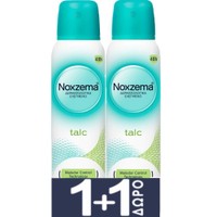 Noxzema Promo Talc Antiperspirant Spray 300ml (2x150ml) - Γυναικείο Αντιιδρωτικό Αποσμητικό Σπρέι με Άρωμα Φρεσκάδας για 48ωρη Προστασία