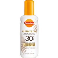 Carroten Protect & Tan Suncare Milk Spray Spf30, 200ml - Αντηλιακό Γαλάκτωμα Σώματος Υψηλής Προστασίας που Επιταχύνει το Μαύρισμα