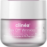 Clinea Bak Off Wrinkles Intensive Antiwrinkles Day Cream Rich Spf20, 50ml - Κρέμα Ημέρας Εντατικής Αντιγήρανσης Πλούσιας Υφής Μεσαίας Προστασίας από την Ηλιακή Ακτονοβολία