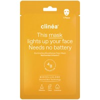 Clinea Illuminating Biocellulose Face Mask 1 Τεμάχιο - Μάσκα Προσώπου για Λάμψη με Βιοκυτταρίνη