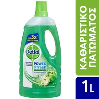 Dettol Power & Fresh Diluted with Refreshing Green Apple 1Lt - Αντιβακτηριδιακό Καθαριστικό για Μεγάλες Επιφάνειες με Άρωμα Πράσινο Μήλο