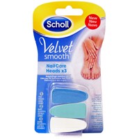 Dr. Scholl's Velvet Smooth Nail Care Heads 3 Τεμάχια - Ανταλλακτικές Κεφαλές Ηλεκτρικού Συστήματος Περιποίησης Νυχιών