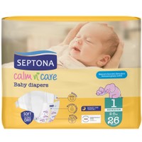 Septona Calm n' Care Baby Diapers Newborn No1 (2-5kg) 26 Τεμάχια - 